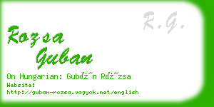 rozsa guban business card